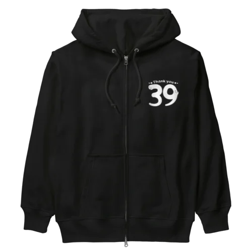 ワンポイント 39 Thank you B Heavyweight Zip Hoodie