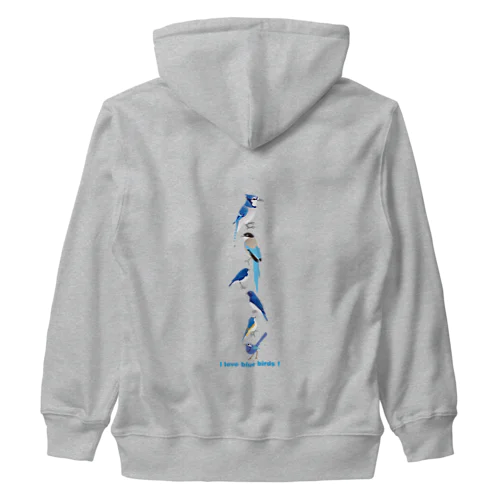 I love blue birds 2 Heavyweight Zip Hoodie