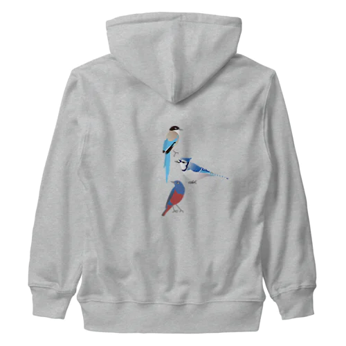 I love blue birds 5 アオカケス  Heavyweight Zip Hoodie