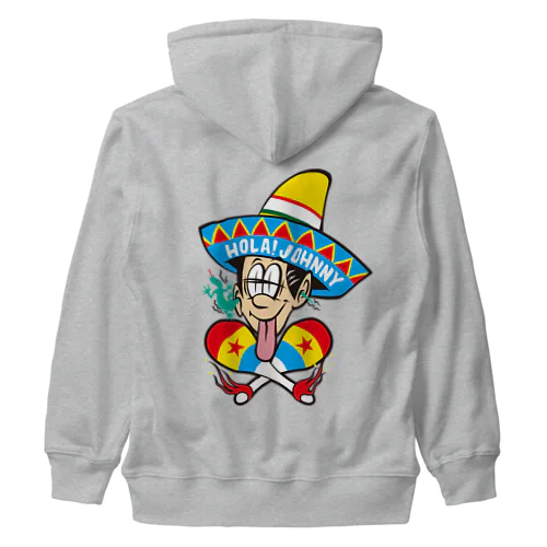   HOLA! JOHNNY with MARACAS Heavyweight Zip Hoodie