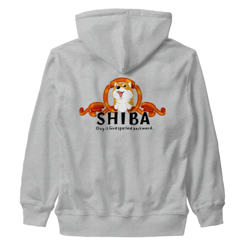 犬は神が逆向きに綴られたものである（赤柴） Heavyweight Zip Hoodie