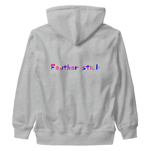 Feather stick　文字ロゴ　1段 Heavyweight Zip Hoodie