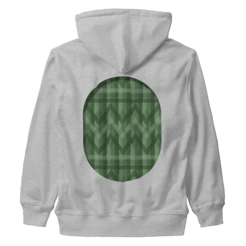 zigzag_window_green Heavyweight Zip Hoodie