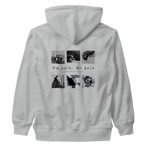 【公式グッズ1】ボロ別荘DIYリフォーム No pain,No gain ver. Heavyweight Zip Hoodie