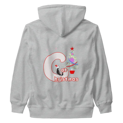 Cat Christmas Heavyweight Zip Hoodie