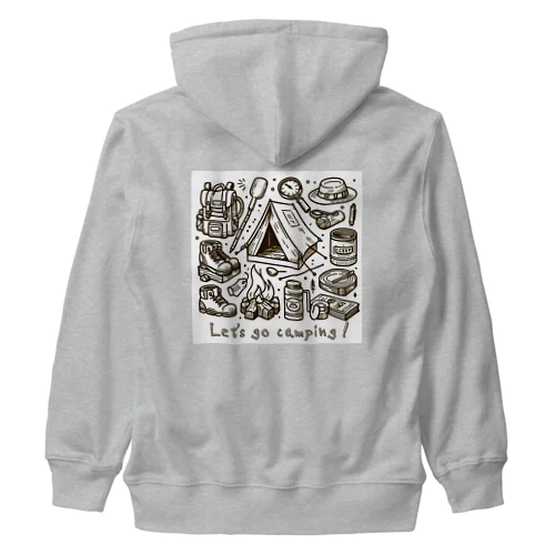 キャンプに行こう！【Let's go camping!】 Heavyweight Zip Hoodie