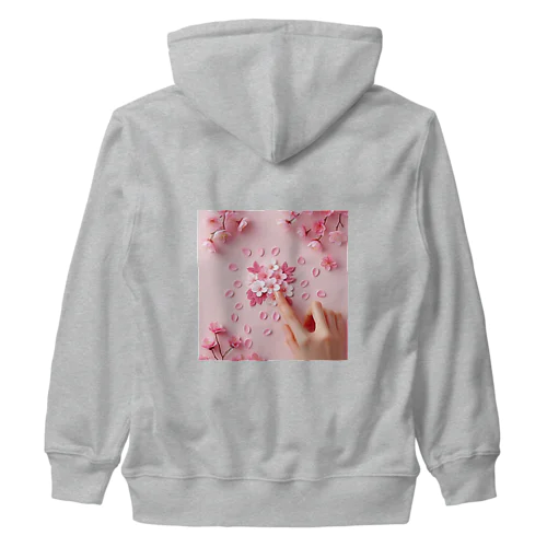 さくらの花びらで遊ぼう♪ Heavyweight Zip Hoodie