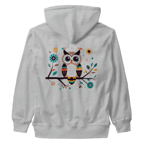 ジオメトリックフクロウ part４ Heavyweight Zip Hoodie
