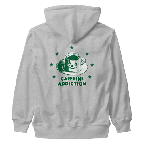 カフェイン中毒 (CAFFEINE ADDICTION：GREEN) Heavyweight Zip Hoodie