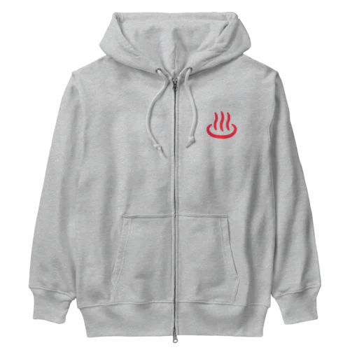 温泉マーク（赤） Heavyweight Zip Hoodie