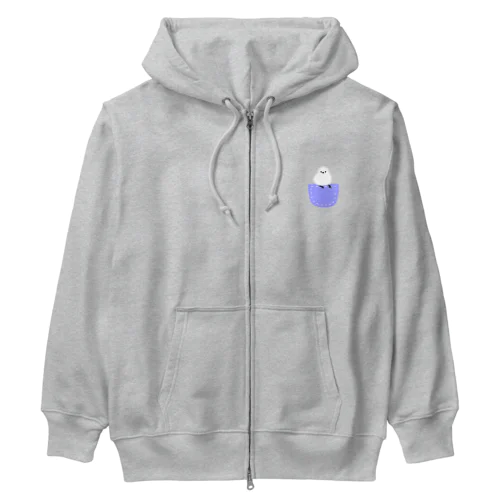 ポケットにシマエナガ Heavyweight Zip Hoodie