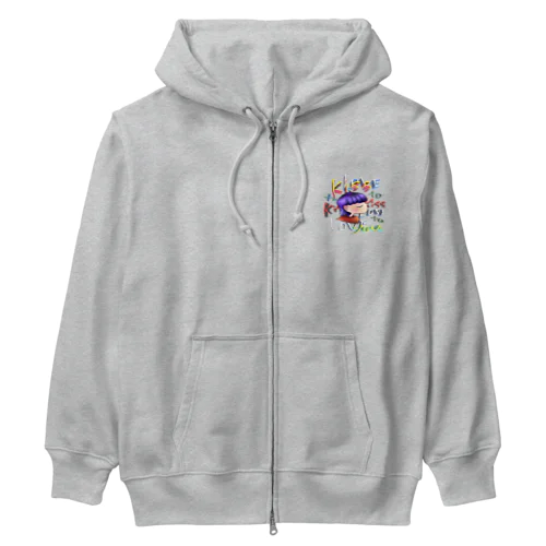 Kiss you design  Heavyweight Zip Hoodie