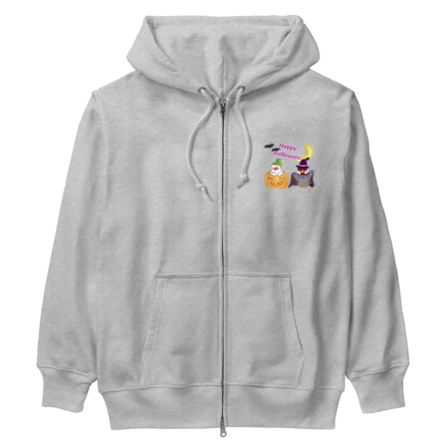 楽しいハロウィン文鳥ず Heavyweight Zip Hoodie