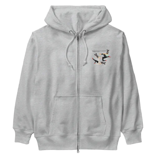 ピラティス・シマウマ Heavyweight Zip Hoodie