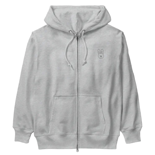 はるうさぎ白 Heavyweight Zip Hoodie