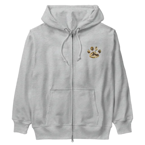 迷彩猫にくきゅう Heavyweight Zip Hoodie