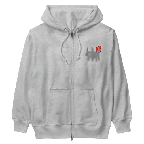 燃える犬 Heavyweight Zip Hoodie