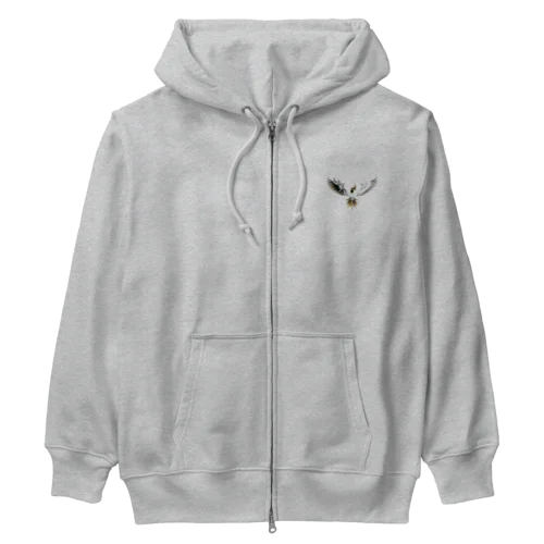 羽ばたき鳥 Heavyweight Zip Hoodie