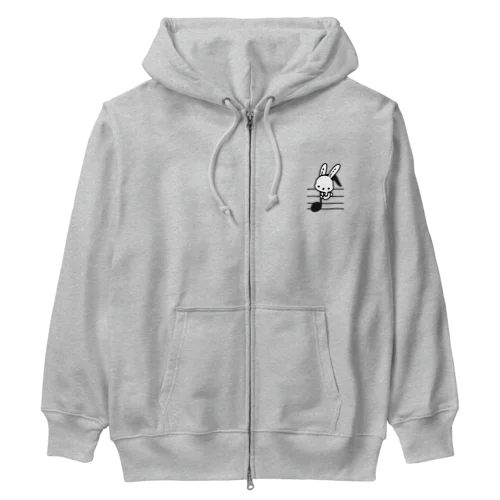 音符♪＆うさちゃん🐰 Heavyweight Zip Hoodie