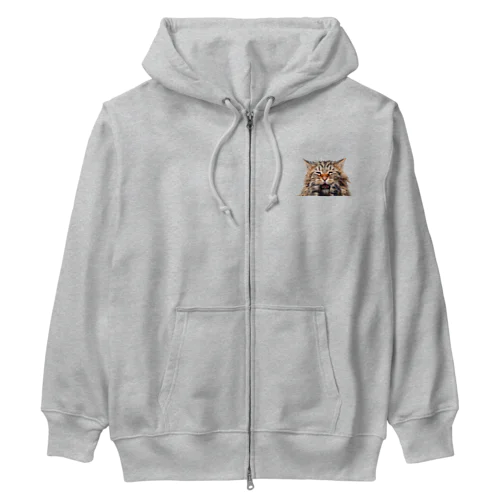 ずぶ濡れ猫 Heavyweight Zip Hoodie