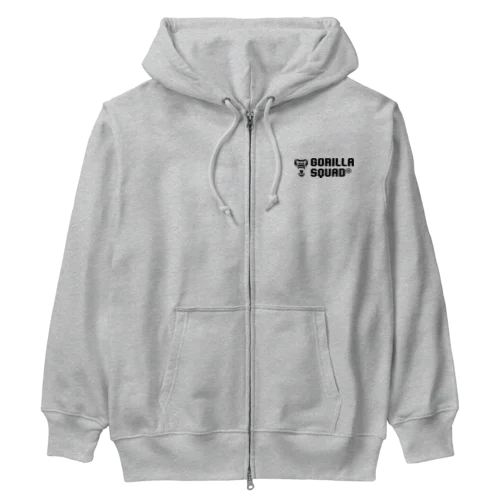 GORILLA SQUAD ロゴ黒 Heavyweight Zip Hoodie