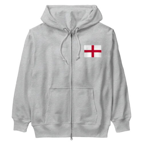 イングランドの国旗 Heavyweight Zip Hoodie