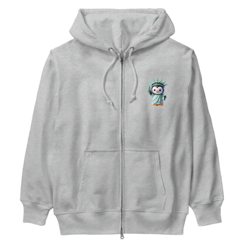 自由のペンギン像 Heavyweight Zip Hoodie