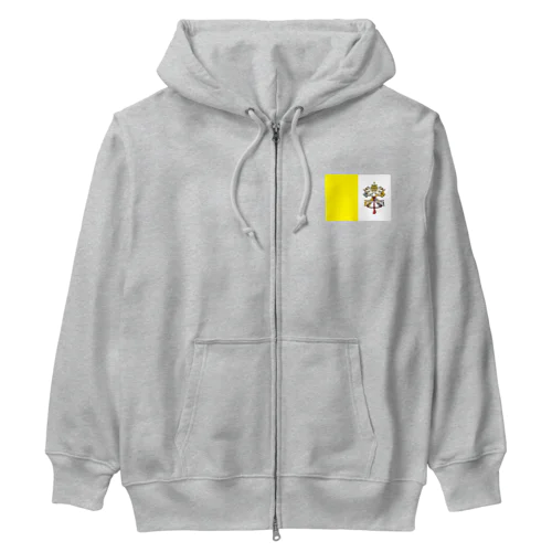 バチカンの国旗 Heavyweight Zip Hoodie