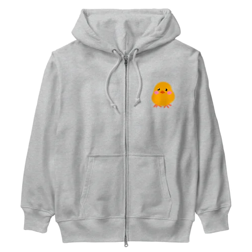 可愛いふんわりピヨコ① Heavyweight Zip Hoodie