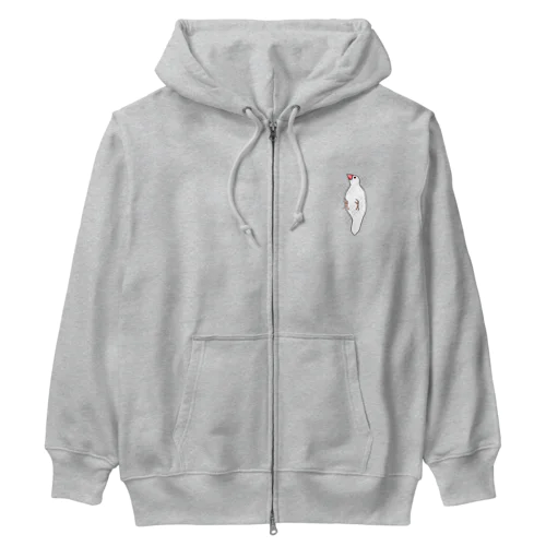 しがみつく文鳥 Heavyweight Zip Hoodie