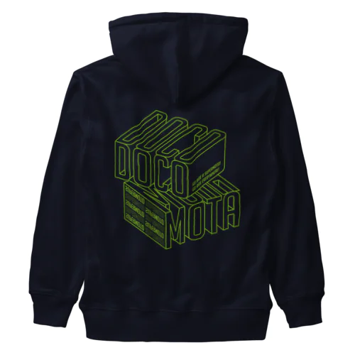 Back:3D DOCOMOTA グリーン Heavyweight Zip Hoodie