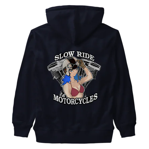 SLOW RIDE MOTORCYCLES Heavyweight Zip Hoodie