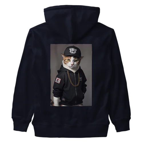 ヒップホップ猫 Heavyweight Zip Hoodie