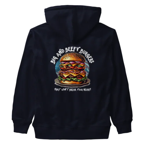 あなたを満足させるバーガーを!（濃色用） Heavyweight Zip Hoodie