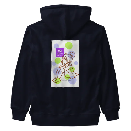 pipi girl_dot 緑_ウエア Heavyweight Zip Hoodie