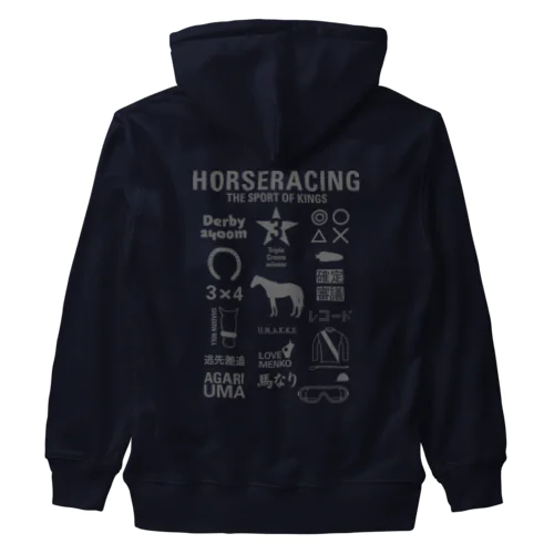 HORSERACING GRAPHICS ヘビーウェイトジップパーカー