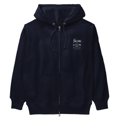 フォーリングオンザパック　白ver Heavyweight Zip Hoodie