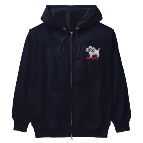 マルチーズのケルベロス Heavyweight Zip Hoodie