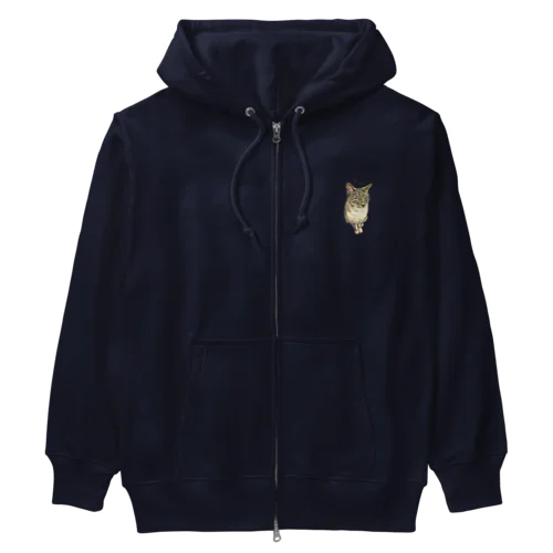 瞑想猫　Ca va?   Heavyweight Zip Hoodie