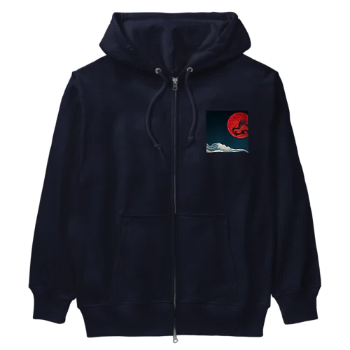 Blood Moon Dragon Heavyweight Zip Hoodie