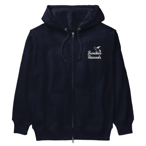 ハンマーが振り下ろされる(小ロゴ白) Heavyweight Zip Hoodie