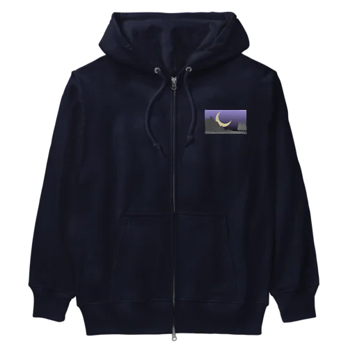 ロッキー山脈の静かな夜 Heavyweight Zip Hoodie