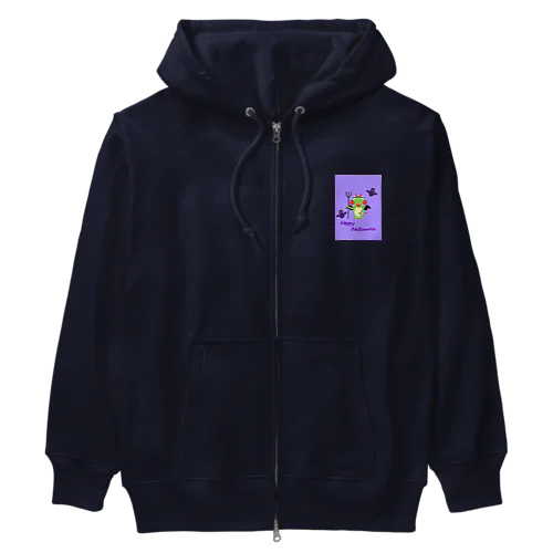 ハロウィン　コウモリママ Heavyweight Zip Hoodie