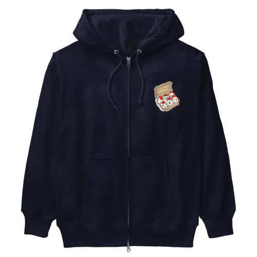 ニワトリたまご6羽パック(濃色向け) Heavyweight Zip Hoodie