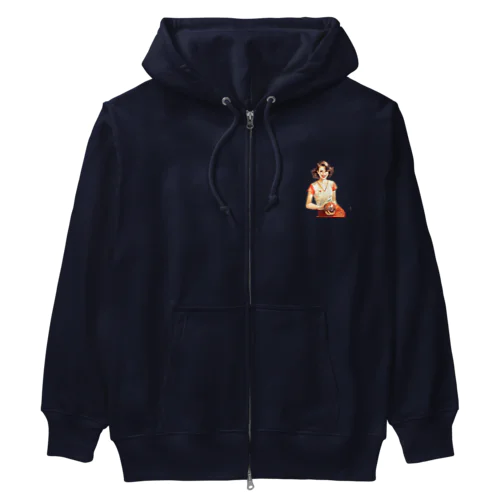 日本人女性ボーリング Heavyweight Zip Hoodie