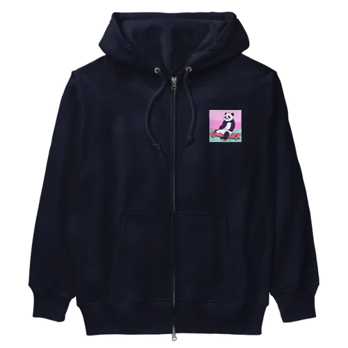 ある日のぱんだ Heavyweight Zip Hoodie