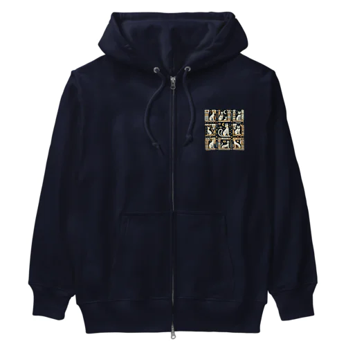 エジプト猫② Heavyweight Zip Hoodie