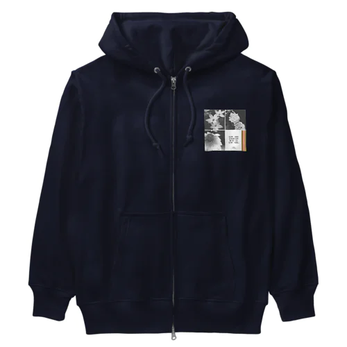 お花・You are enough just as you are. Heavyweight Zip Hoodie