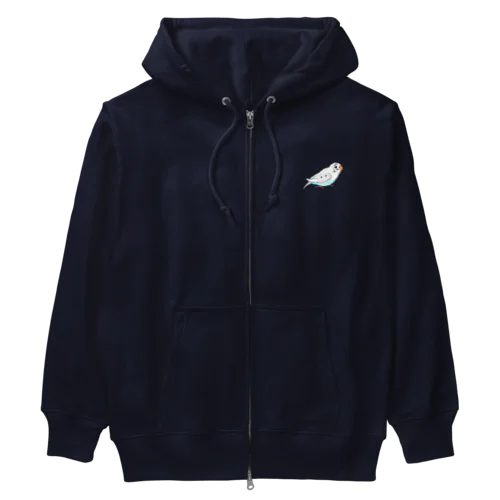 セキセイインコのピーコちゃん Heavyweight Zip Hoodie