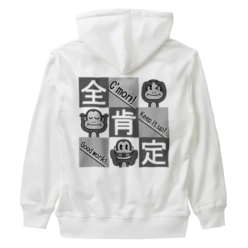 全肯定の三猿 タイプＢ(モノトーン) Heavyweight Zip Hoodie